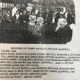 Wedding of Fannie Hayes to Arthur Quarrell *PHOTO ALBUM*