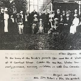Wedding of Mary Wisdom to Matthaias Olsen about 1900