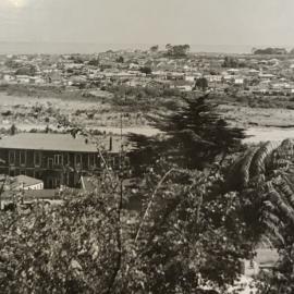Cobden and Brick House from hill - elevated view