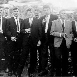 Saturday night out for the Marist boys in Greymouth.ca.1963.