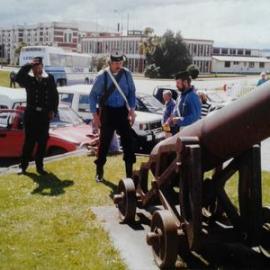 ALBUM - Kopara Blackpowder Club getting ready to fire the cannon.2000. 