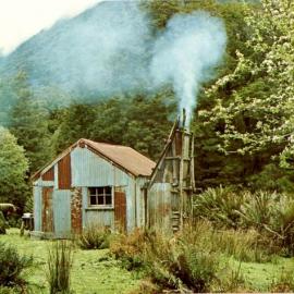 Casey’s hut,Waiatoto.1960's.