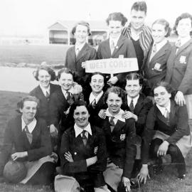 West Coast women's basketball team .1940s.