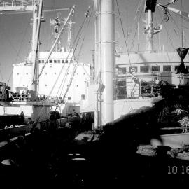 The Westport harbour dredge photographed.ca.1980.