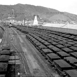 Coal wagons, Greymouth Wharf. 1960's.