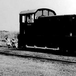 Greymouth Railway Tug` O  War team training .ca.1968 - 69