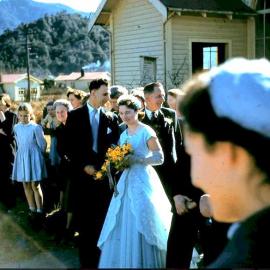 Jim Munden getting married in Blackball.1957.