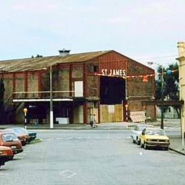 Chapel Street and St James Theatre , Greymouth, 1986.