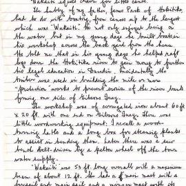  5 page letter written by Archie Park who sailed on the Wakaiti at the age of 7 - Judge Jame`s son, Hokitika.