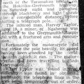 Motorbike crash near Camerons