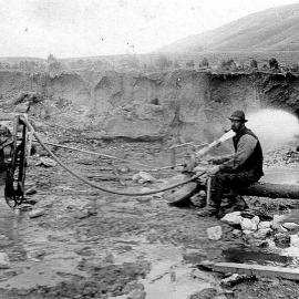 Sluicing Gold, West Coast.ca.1900.