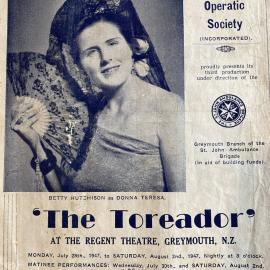 Greymouth Operatic Society - The Toreador, Aug 2nd  1947  *PHOTO ALBUM*