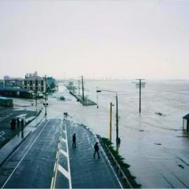 Flooding  - Mawhera Quay Greymouth, May 1988.