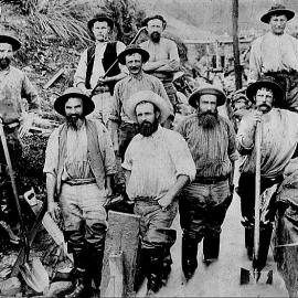 Thomas Martyn (3rd from left) of Blue Spur.1860`s.