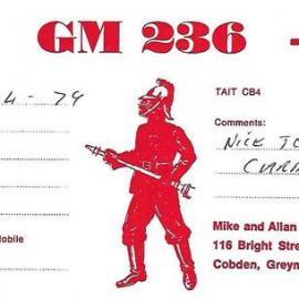 CB radio enthusiasts often exchanged colorful QSL cards .1979.   *PHOTO ALBUM*