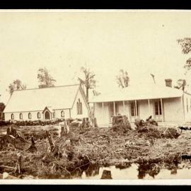 (Hokitika) fl 1867 :Photograph of church with building next door