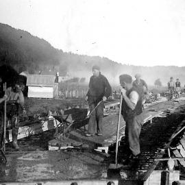 Bridge construction - Manukaiaua south of Fox glacier .1937 .