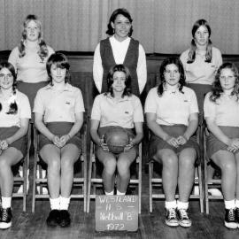Westland High School Netball B. 1972.