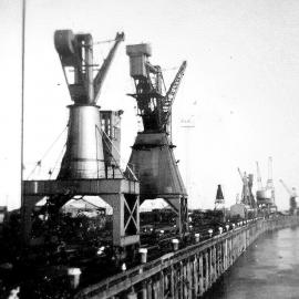  Coal-loading cranes at Greymouth Wharf .1956.