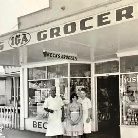 Becks Grocery Shop - Tainui Street, opposite Brown Walters garage. Arnold Beck owned it. 