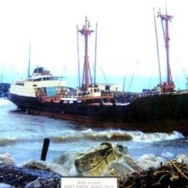 Titoki  aground at Greymouth. 31st Aug 1975.  - ALBUM -