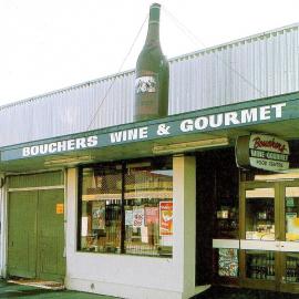 Bouchers Wine and Gourmet Food Centre, Albert Street, Greymouth, 1983.
