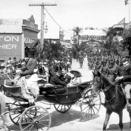 Westland Jubilee parade, Revell Street, Hokitika.1914.