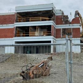Greymouth hospital demolition, started January 19, 2021