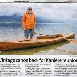 Vintage canoe made by James Park of Lake Kaniere.2014.