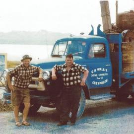 Lew Tuck and Ron Moore - somewhere near Lake Pukaki.1960.