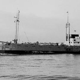 M.V. Westport - shipping bagged cement to Raglan,Onehunga,Gisborne and Napier. ca.1964 .