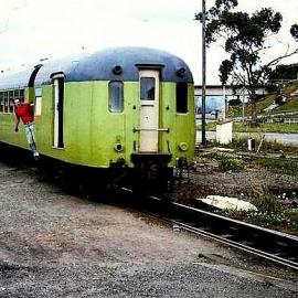 Passenger Loco with AC class unpowered carriages known as "Grassgrubs".ca.1970`s - 80`s. 