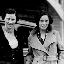 Sheila Keller and Jean Batten in Greymouth.1936.
