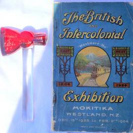  Souvenir broad axe - from the British and Intercolonial Exhibition held at Hokitika ca.1923 - 24