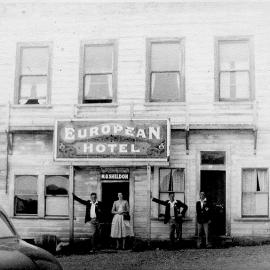 Silverstream Volunteer Fire Brigade group enroute home after competitions at Greymouth.1959.