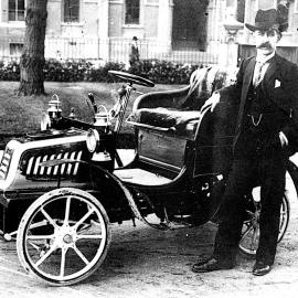 Greymouth's first ever car, Christmas Day 1903.