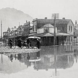 A major flood receding in Mackay Street, Greymouth December 1914.
