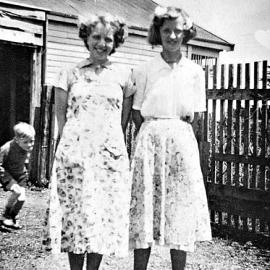 Elizabeth Strong, left and Dawn Friend - Camerons, early 1950's.