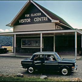 Fox Glacier Visitor Centre, 1971. Hardwicke Knight photographer.