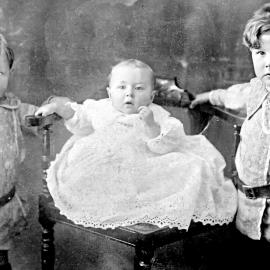 Colin Bell, his sister Irene and older brother George.ca.1913.