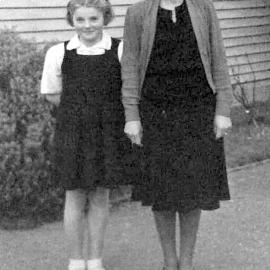 Frances Driscoll and her daughter Beth Shortt, Blackball, April 1949.
