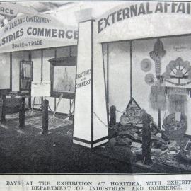 Hokitika Intercolonial Exhibition 1923 -24. Trade & Commerce exhibit.