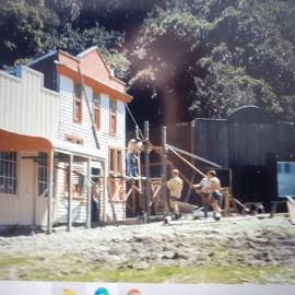 Greymouth Jaycees building the Hotel at Shantytown 1970 *PHOTO ALBUM*