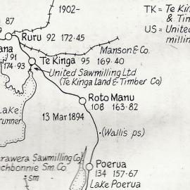 Lake Brunner sawmill map