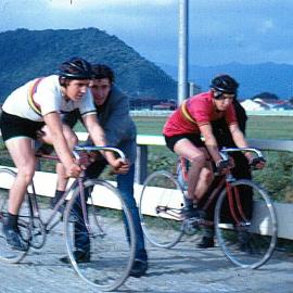 Alan Thompson held by Gavin McDonald & Kerry Keating at Victoria Park.1960`s.