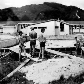 Pool being built at Inangahua College - now Reefton Area School. 