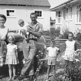 Una and Keith Hingston visiting Lye family Hokitika. 1965.