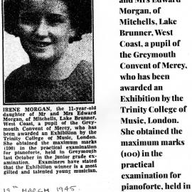 Irene Morgan, musician, Mitchells