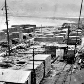 ALBUM - Timber from the Abel Tasman on Northern Breakwater. 1937.  