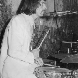 Errol Goodall on the drums, Greymouth. 1970`s